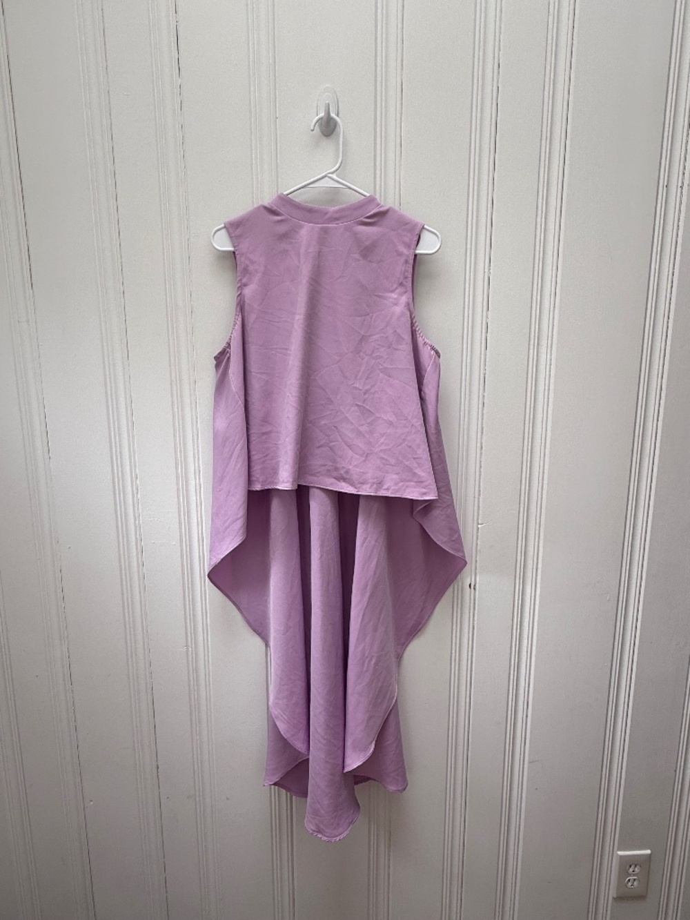 CQ by CQ Lavender High Low Draped Sleeveless Top Size L Bloomingdale’s